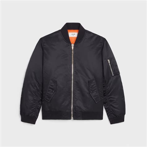 celine bomber jacket in nylon twill.